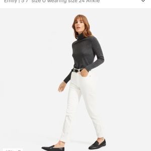 White everlane ankle pants